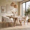Sumy Rectangular Dining Table with Extension Leaf | Ginger Brown 72-90"