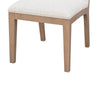 Sumy Dining Chair with Natural Linen Upholstery | Ginger Brown Solid Wood