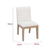 Sumy Dining Chair with Natural Linen Upholstery | Ginger Brown Solid Wood