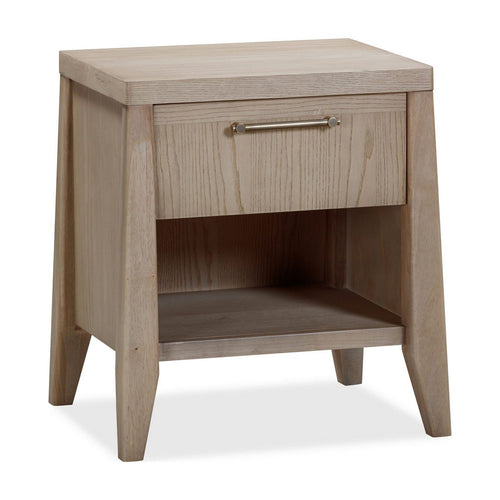 Sumy Nightst& with 1 Drawer & Lower Shelf | Ginger Solid Wood