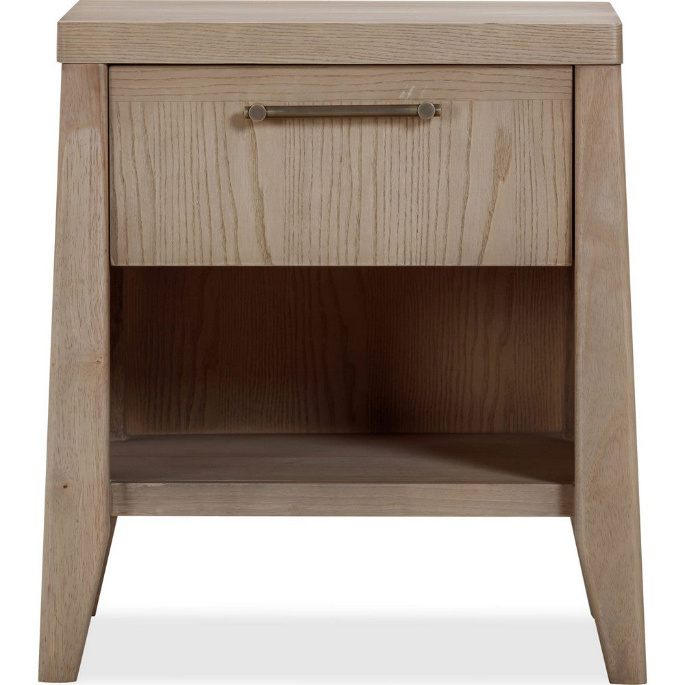 Sumy Nightst& with 1 Drawer & Lower Shelf | Ginger Solid Wood