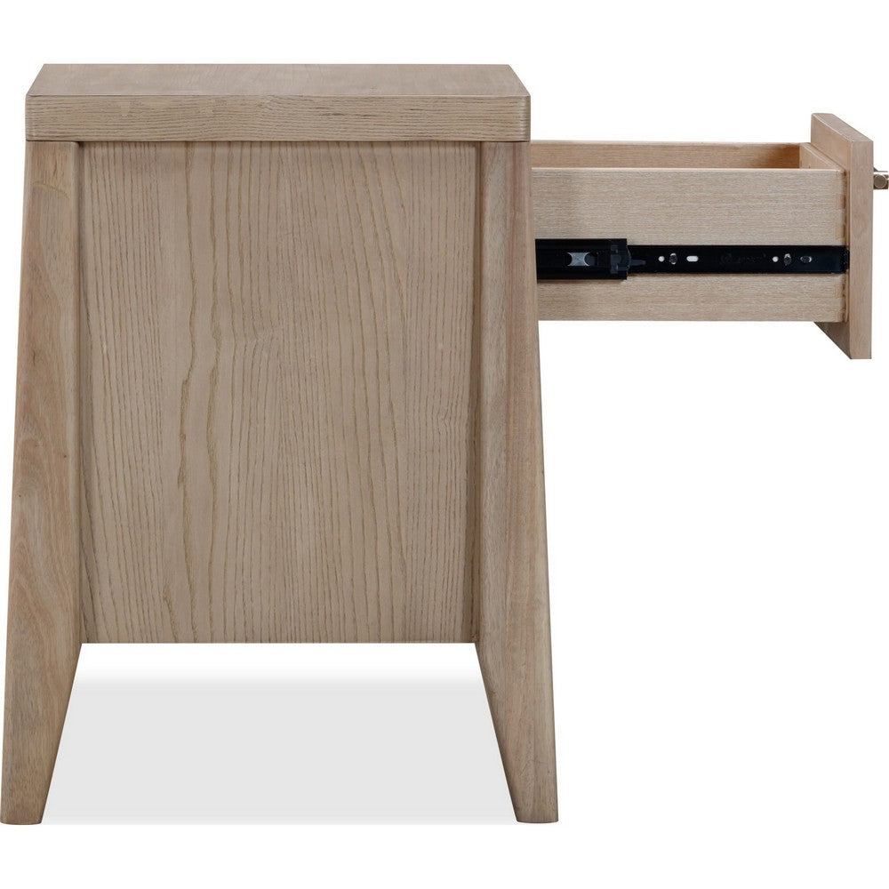Sumy Nightst& with 1 Drawer & Lower Shelf | Ginger Solid Wood