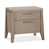 Sumy Nightst& with Cord Management | 2 Drawers | Ginger Solid Wood