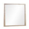 Sumy Wall or Dresser Mirror | Beveled Glass | Jap&i Style | Brown Wood 37x40