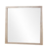 Sumy Wall or Dresser Mirror | Beveled Glass | Jap&i Style | Brown Wood 37x40