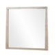 Sumy Wall or Dresser Mirror | Beveled Glass | Jap&i Style | Brown Wood 37x40