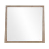 Sumy Wall or Dresser Mirror | Beveled Glass | Jap&i Style | Brown Wood 37x40