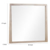 Sumy Wall or Dresser Mirror | Beveled Glass | Jap&i Style | Brown Wood 37x40