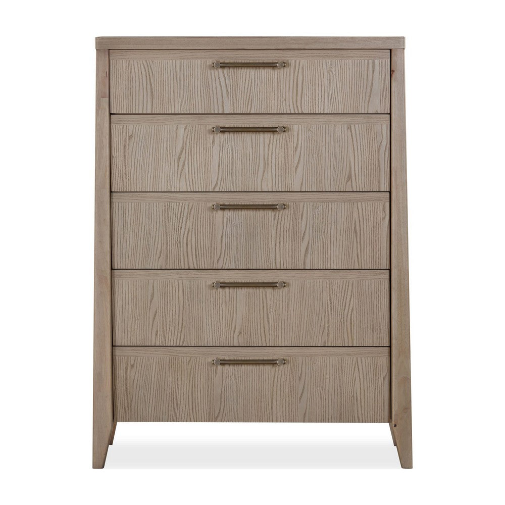Sumy Tall Dresser Chest with 5 Drawers | Jap&i Accents | Ginger Wood