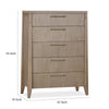 Sumy Tall Dresser Chest with 5 Drawers | Jap&i Accents | Ginger Wood
