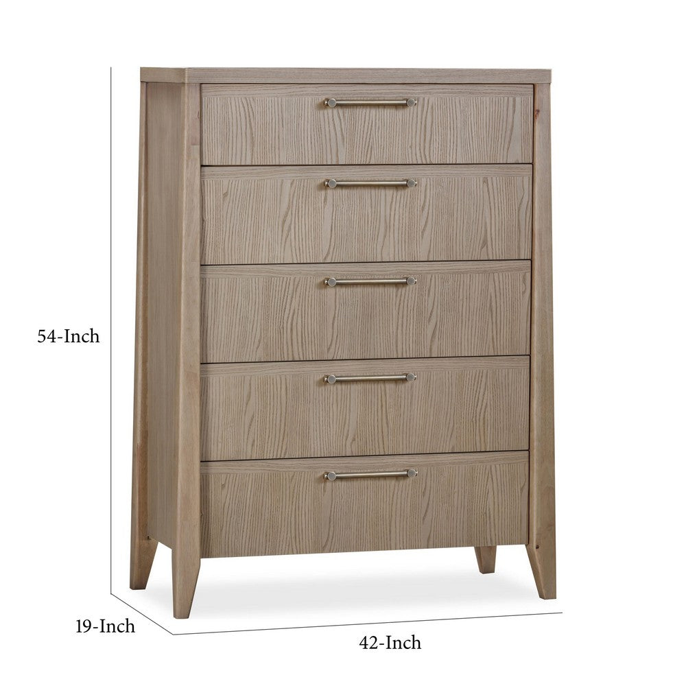 Sumy Tall Dresser Chest with 5 Drawers | Jap&i Accents | Ginger Wood