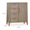 Sumy Dresser Chest with 4 Drawers & Door | Ginger Ash-Rubberwood