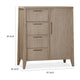 Sumy Dresser Chest with 4 Drawers & Door | Ginger Ash-Rubberwood