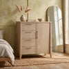 Sumy Dresser Chest with 4 Drawers & Door | Ginger Ash-Rubberwood