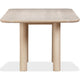 Livvy Rectangular Modern Dining Table | White S& Ash-Rubberwood 84"