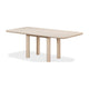 Livvy Rectangular Modern Dining Table | White S& Ash-Rubberwood 84"