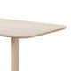 Livvy Rectangular Modern Dining Table | White S& Ash-Rubberwood 84"