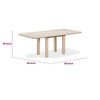 Livvy Rectangular Modern Dining Table | White S& Ash-Rubberwood 84"