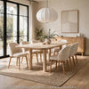 Livvy Rectangular Modern Dining Table | White S& Ash-Rubberwood 84"