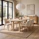 Livvy Rectangular Modern Dining Table | White S& Ash-Rubberwood 84"