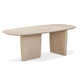 Livvy Oval Dining Table with Pedestal Base | White S& Solid Wood 84"