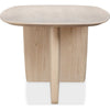 Livvy Oval Dining Table with Pedestal Base | White S& Solid Wood 84"