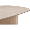 Livvy Oval Dining Table with Pedestal Base | White S& Solid Wood 84"