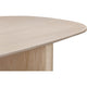 Livvy Oval Dining Table with Pedestal Base | White S& Solid Wood 84"