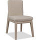 Livvy Dining Chair | Brown Boucle Fabric | White S& Solid Rubberwood