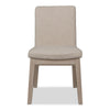 Livvy Dining Chair | Brown Boucle Fabric | White S& Solid Rubberwood