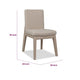 Livvy Dining Chair | Brown Boucle Fabric | White S& Solid Rubberwood