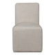 Livvy Dining Chair with Pitched Back | Wood | Natural Linen Fabric