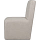 Livvy Dining Chair with Pitched Back | Wood | Natural Linen Fabric