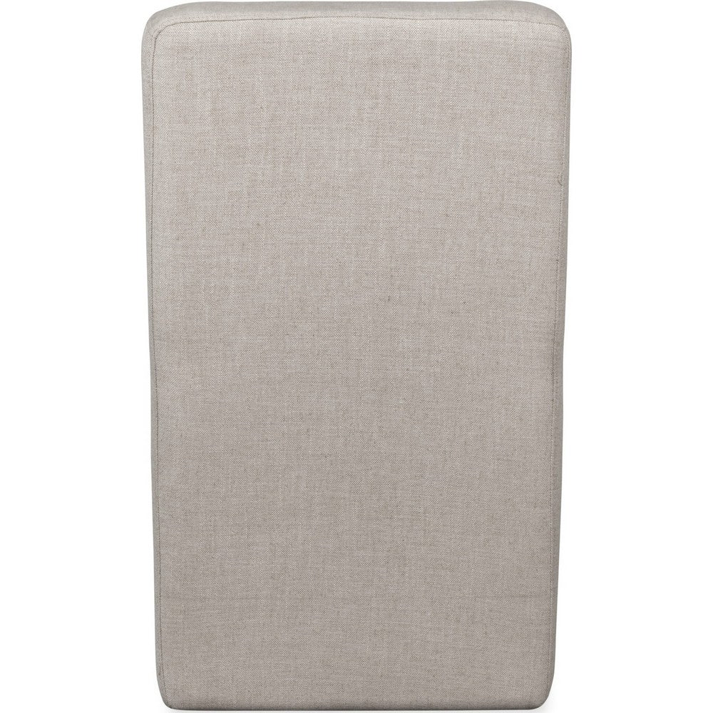 Livvy Dining Chair with Pitched Back | Wood | Natural Linen Fabric