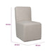 Livvy Dining Chair with Pitched Back | Wood | Natural Linen Fabric