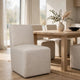Livvy Dining Chair with Pitched Back | Wood | Natural Linen Fabric