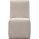 Livvy Dining Chair with Pitched Back | Wood | Brown Boucle Fabric
