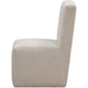 Livvy Dining Chair with Pitched Back | Wood | Brown Boucle Fabric