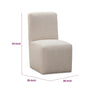 Livvy Dining Chair with Pitched Back | Wood | Brown Boucle Fabric