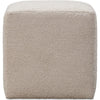 Livvy Dining Ottoman | Hidden Casters | Brown Khaki Boucle 19"