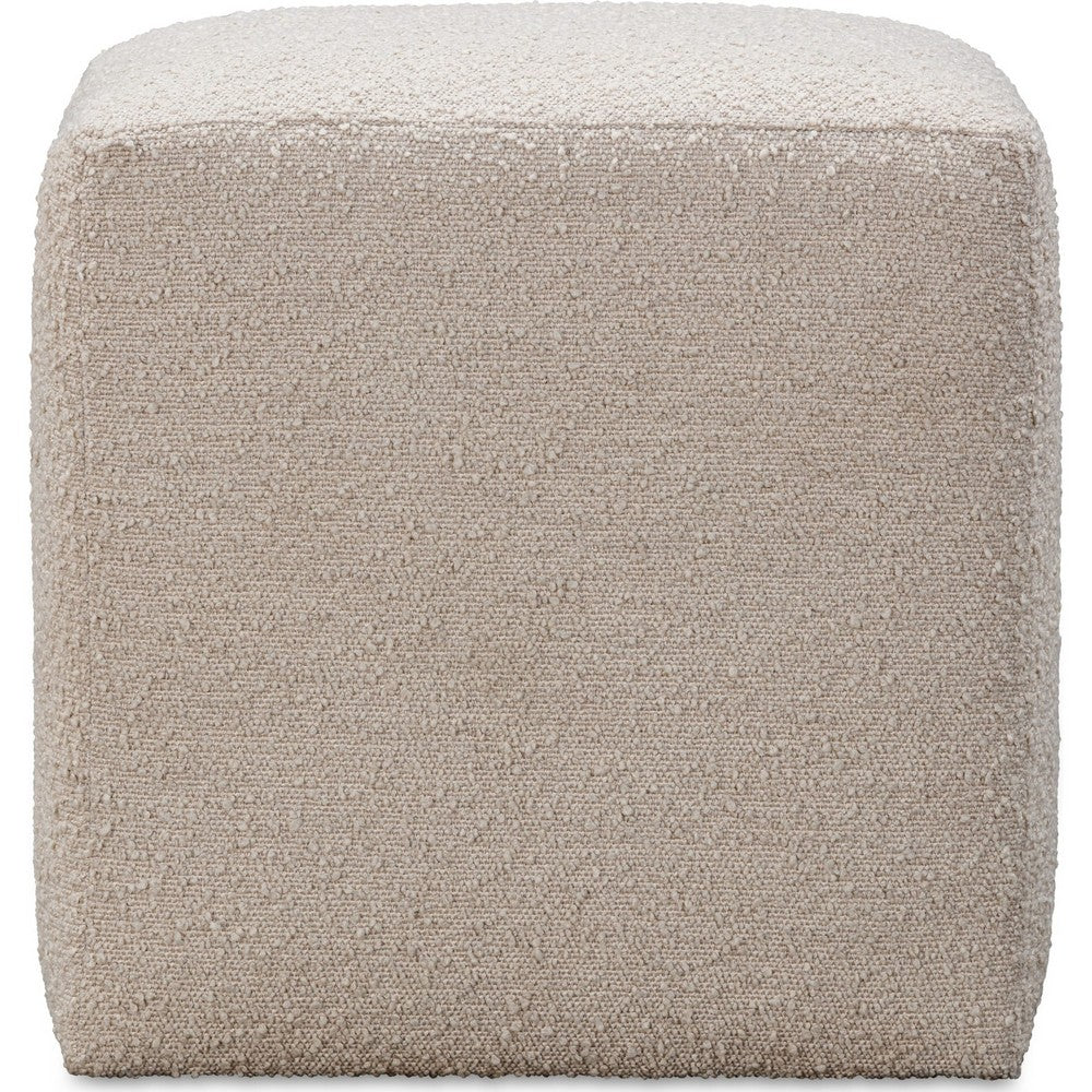 Livvy Dining Ottoman | Hidden Casters | Brown Khaki Boucle 19"
