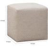 Livvy Dining Ottoman | Hidden Casters | Brown Khaki Boucle 19"