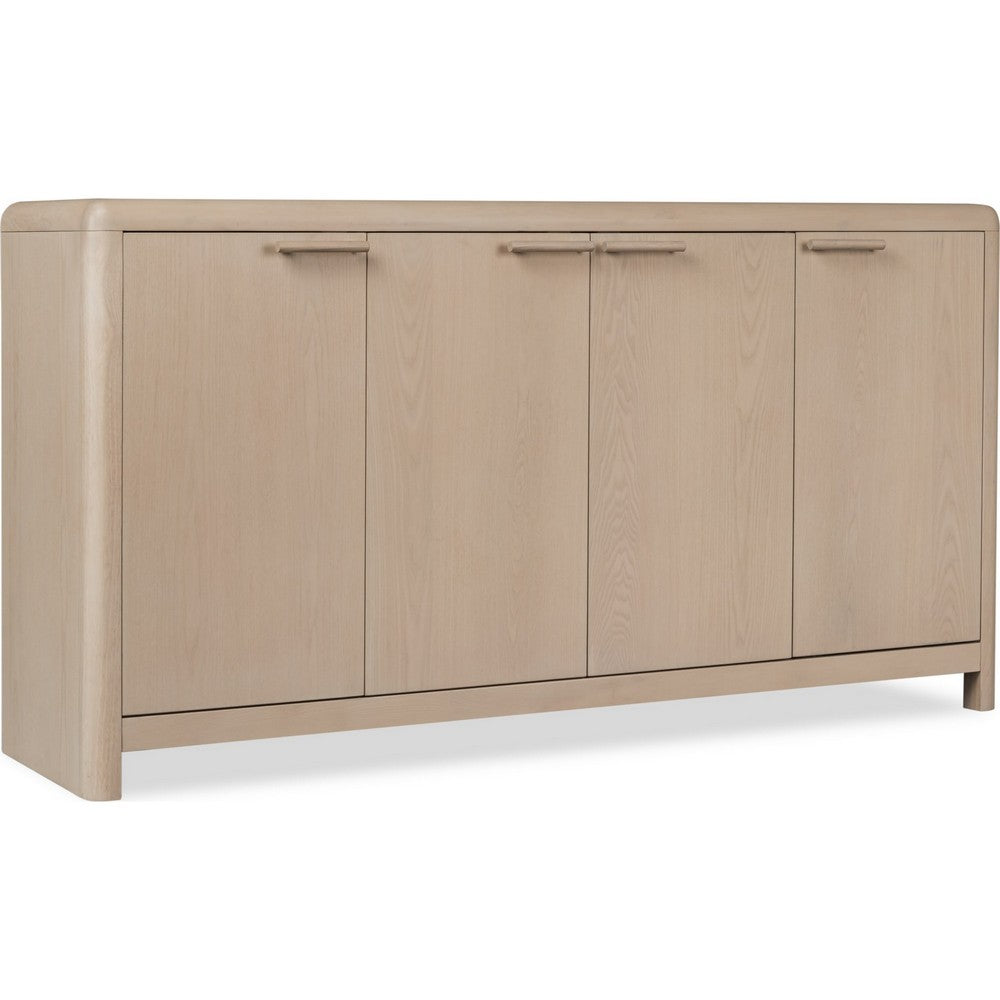 Livvy Sideboard with 4 Doors & 3 Cabinets | White S& Ash Wood 68"