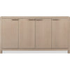 Livvy Sideboard with 4 Doors & 3 Cabinets | White S& Ash Wood 68"