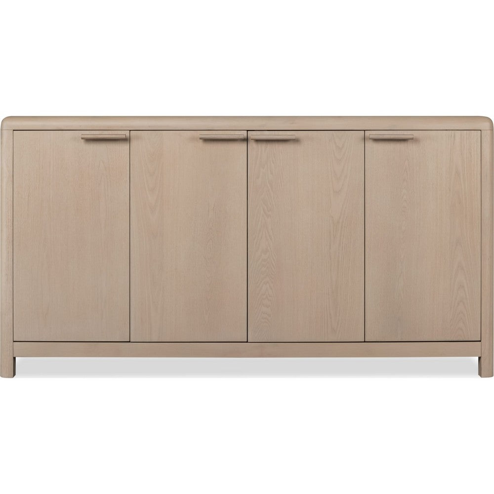 Livvy Sideboard with 4 Doors & 3 Cabinets | White S& Ash Wood 68"
