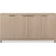 Livvy Sideboard with 4 Doors & 3 Cabinets | White S& Ash Wood 68"