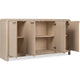 Livvy Sideboard with 4 Doors & 3 Cabinets | White S& Ash Wood 68"