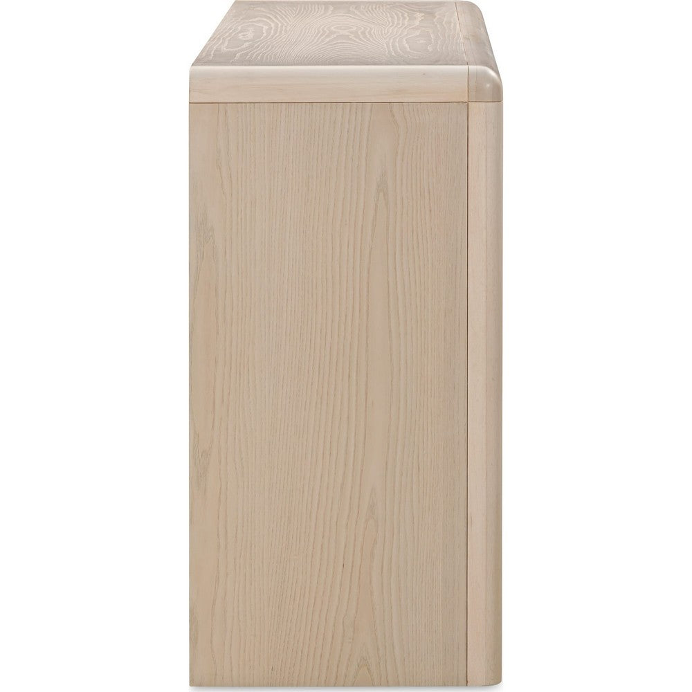 Livvy Sideboard with 4 Doors & 3 Cabinets | White S& Ash Wood 68"