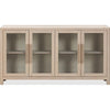 Livvy Sideboard | 4 Glass Doors & 2 Cabinets | White S& Ash Wood 68"
