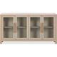 Livvy Sideboard | 4 Glass Doors & 2 Cabinets | White S& Ash Wood 68"